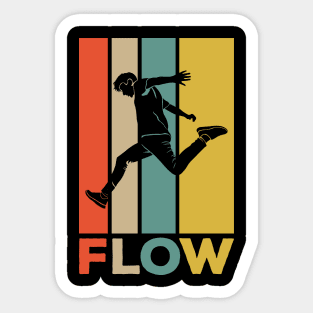 Parkour Freerunner Retro Themed Gift Sticker